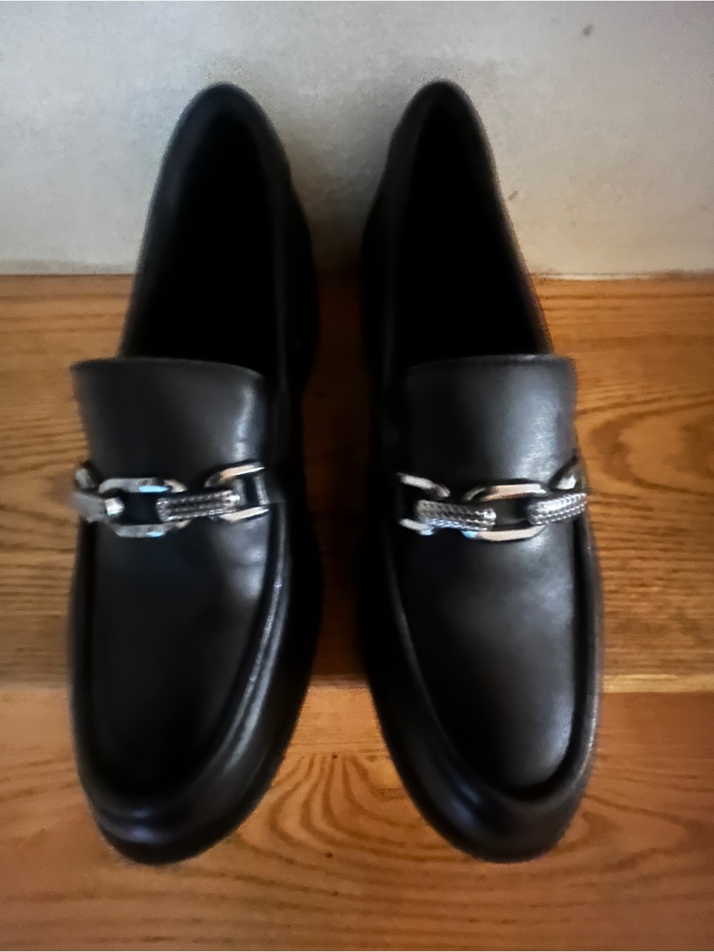 Women’s David Tate Black Leather Slip-On Bit Loafers